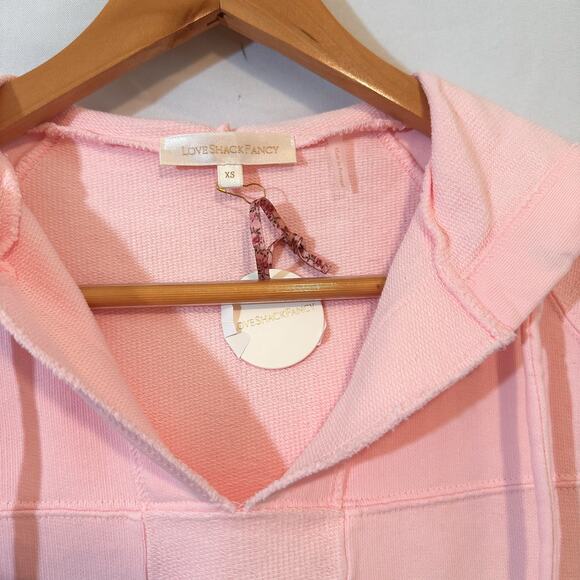 NWT LOVESHACKFANCY Kirby Crop Hoodie in Pink Opal Sz XS - Picture 3 of 8